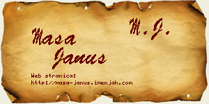 Maša Janus vizit kartica